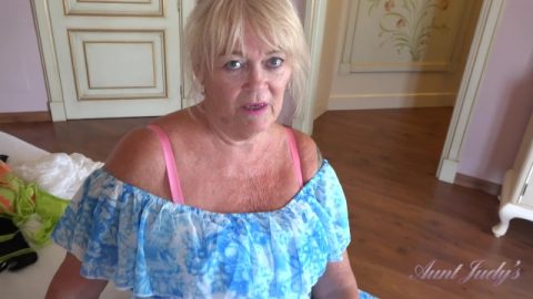 Aunt Judy's - Your Mature GILF Stepmom Randy Raz Catches You With Her Panties (POV)