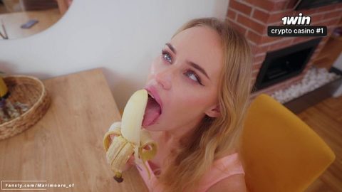 Empty house and my TikTok stepsister swallows my dick clean